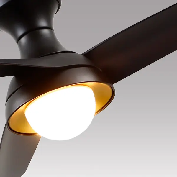 Stylish Mid-Century Hugger Fan with Integrated LED Lighting - Image 4