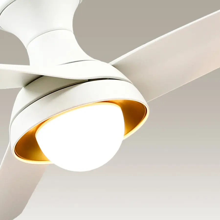 Stylish Mid-Century Hugger Fan with Integrated LED Lighting - Image 7