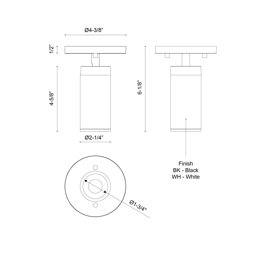 Lorna 6-Inch Adjustable Cylinder Ceiling Mount - Image 7