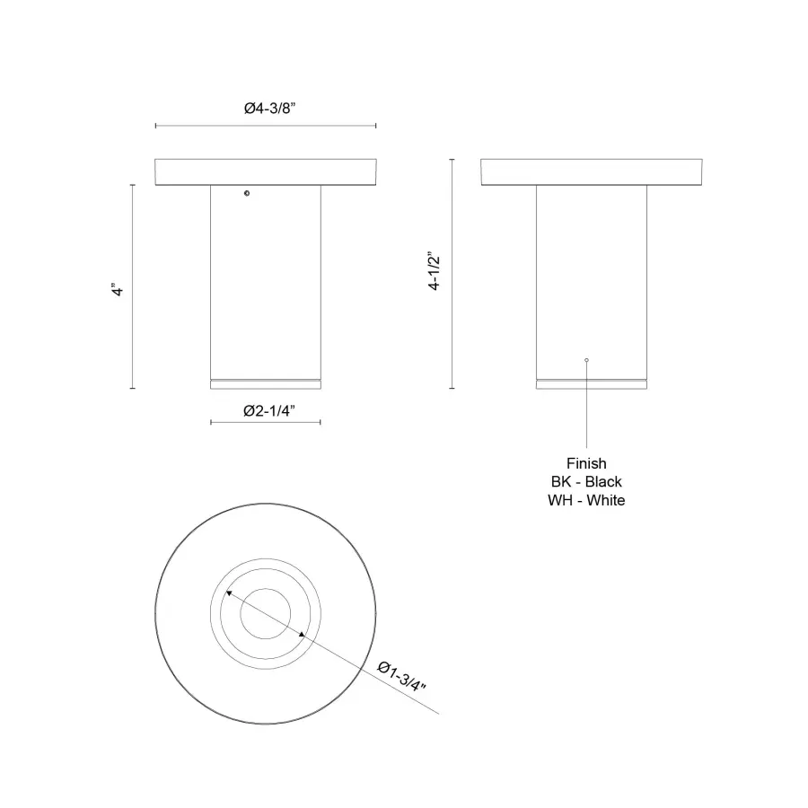 Lorna 4-Inch Ceiling Mount Cylinder - Image 8