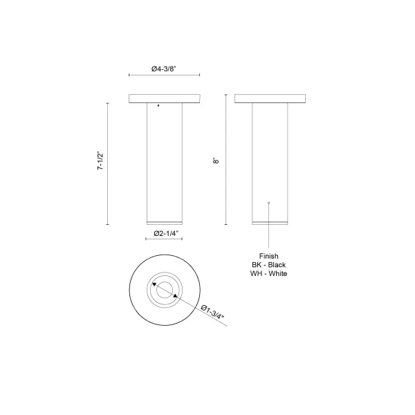 Lorna 8-Inch Ceiling Mount Cylinder - Image 7