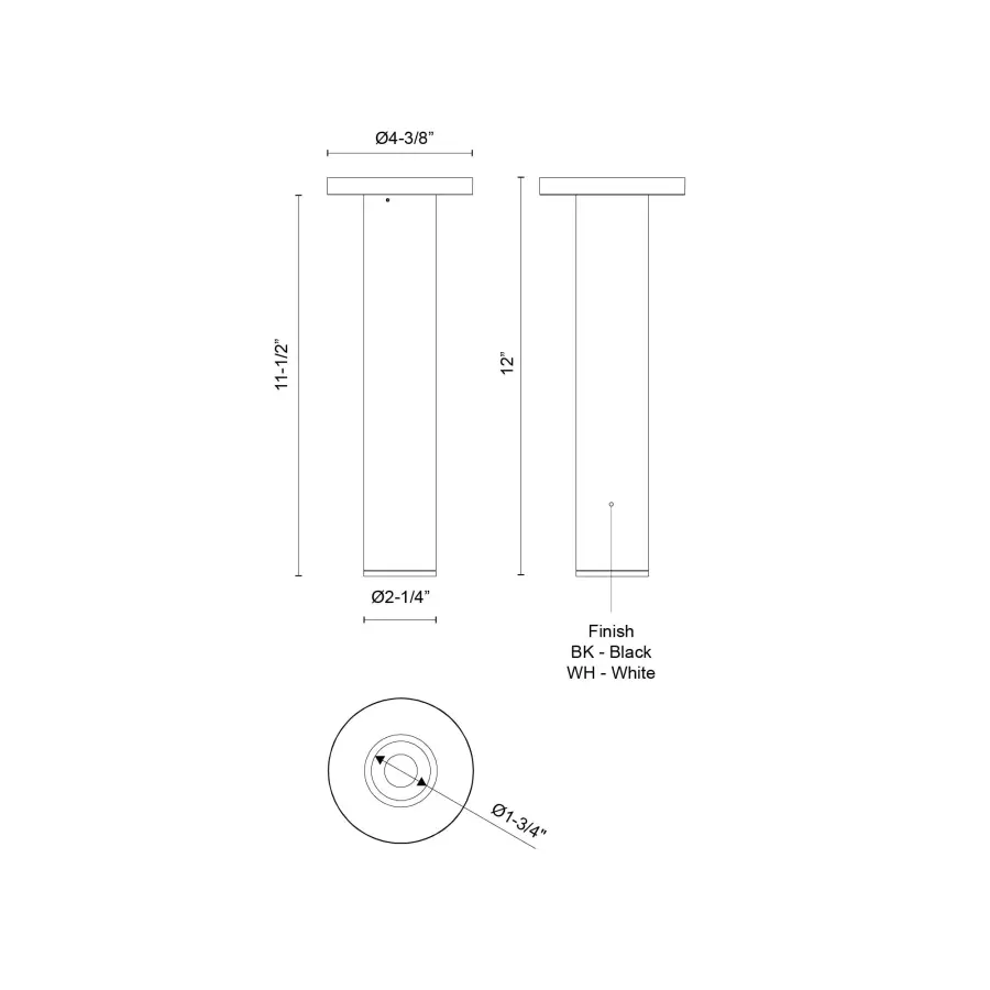 Lorna 12" Ceiling Mount Cylinder - Image 7
