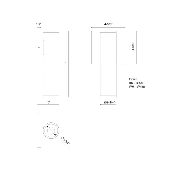 Lorna 9" Exterior Wall Sconce - Image 3