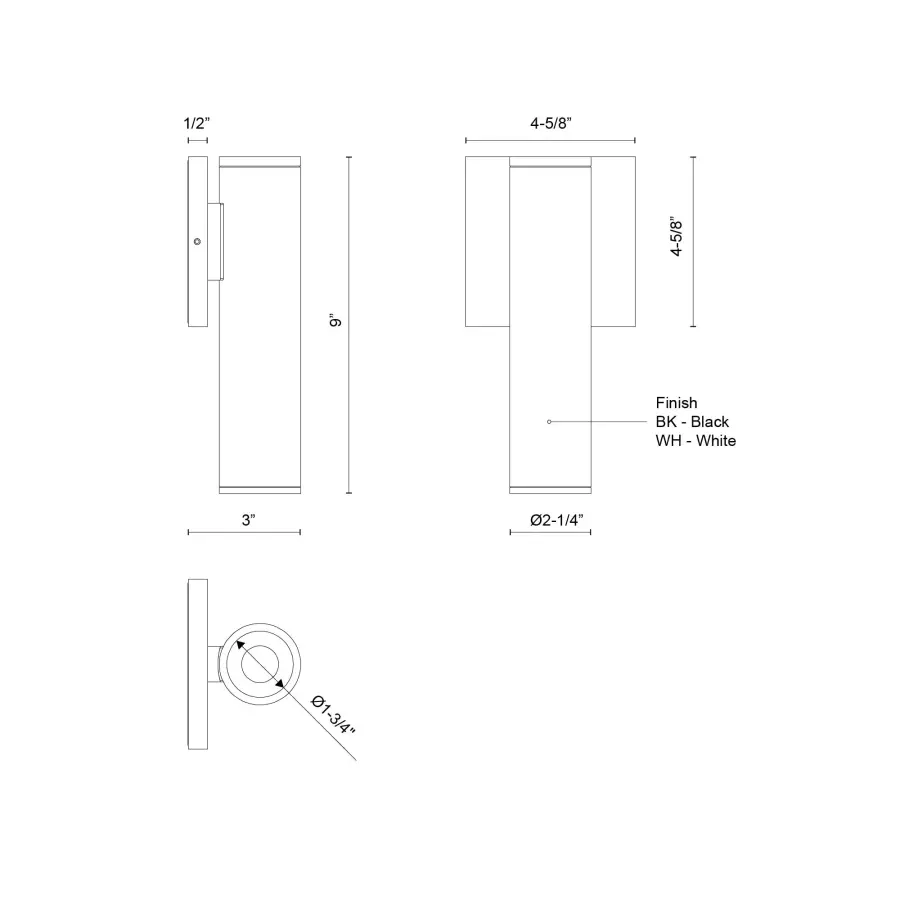 Lorna 9" Exterior Wall Sconce - Image 3