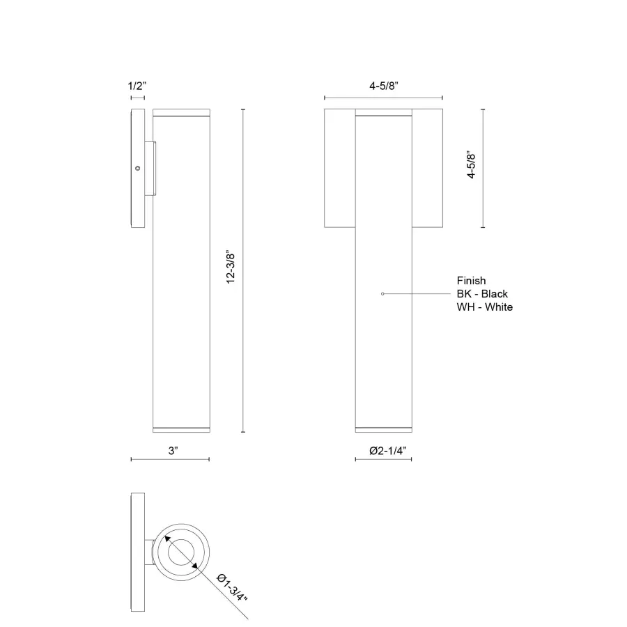 Lorna 12" Exterior Wall Sconce - Image 3