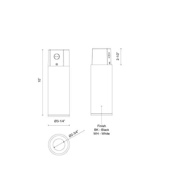 Lorna 10-Inch Concrete Cylinder Ceiling Mount - Image 6
