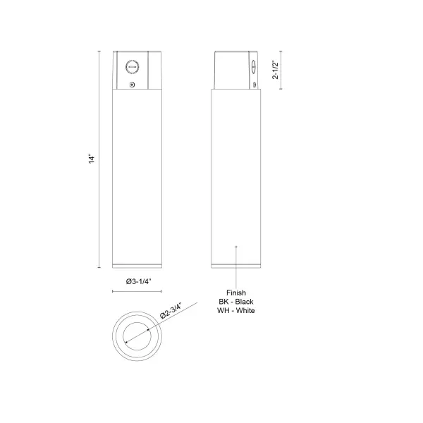 Lorna 14" Concrete Cylinder Ceiling Mount - Image 6