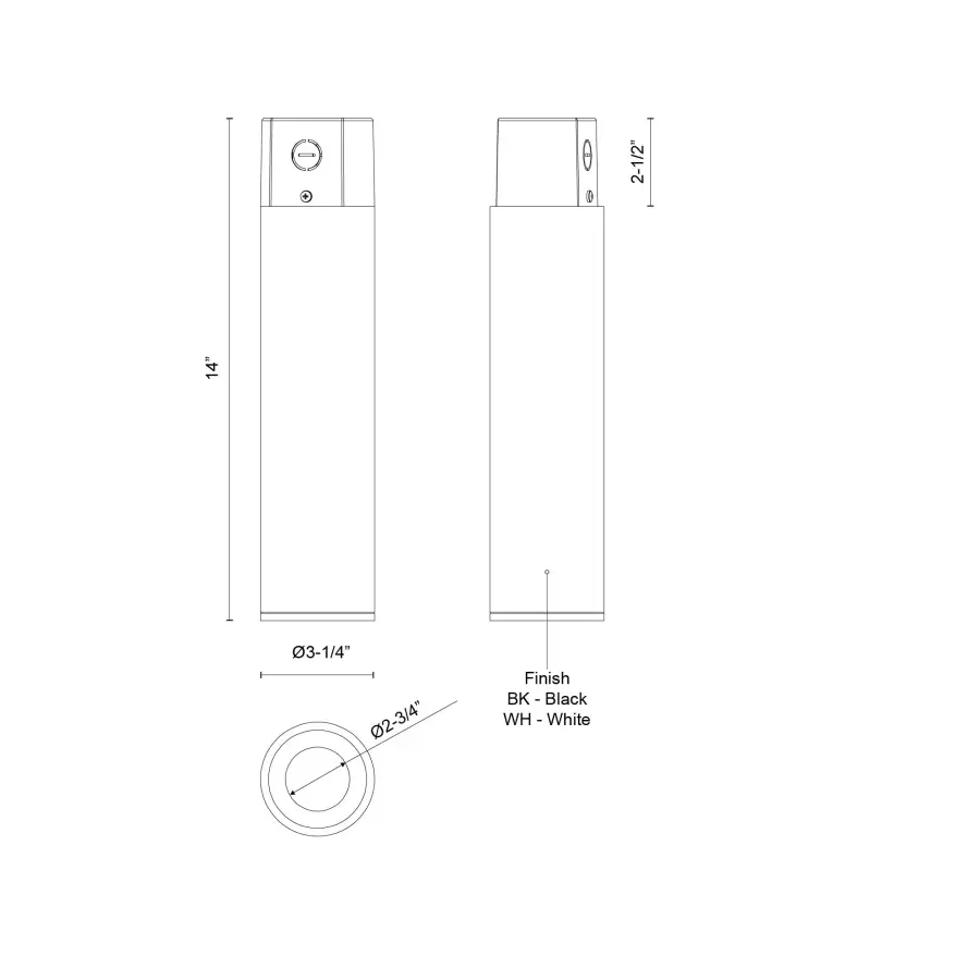 Lorna 14" Concrete Cylinder Ceiling Mount - Image 6