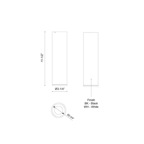 Lorna 11-Inch Flush Mount Cylinder Light - Image 6