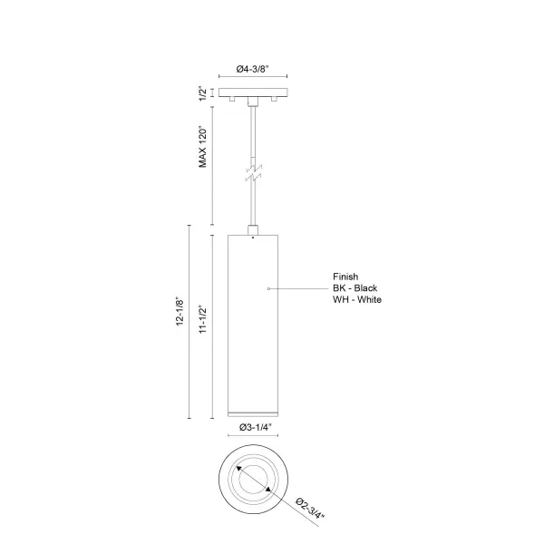 Lorna 12" Cylinder Pendant - Image 6