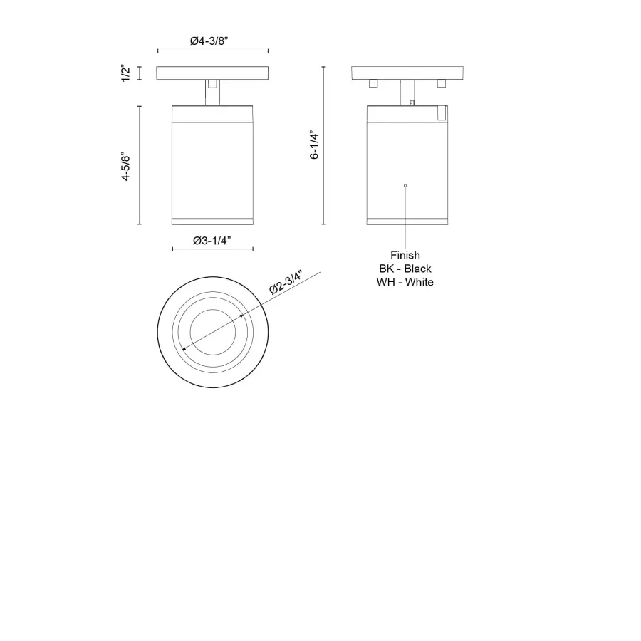 Lorna 6-Inch Adjustable Cylinder Ceiling Mount - Image 7