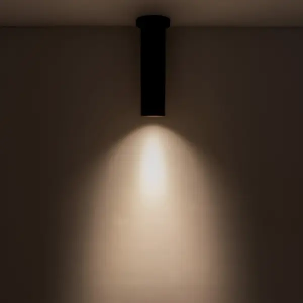 The Lorna 12-inch cylinder delivers minimalist design with architectural precision. Its compact 3-inch diameter and flush mount profile make it ideal for modern spaces requiring clean, unobtrusive lighting. - alternate view