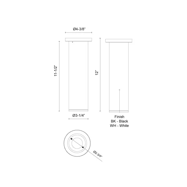 Lorna 12" Architectural Cylinder Ceiling Mount - Image 6