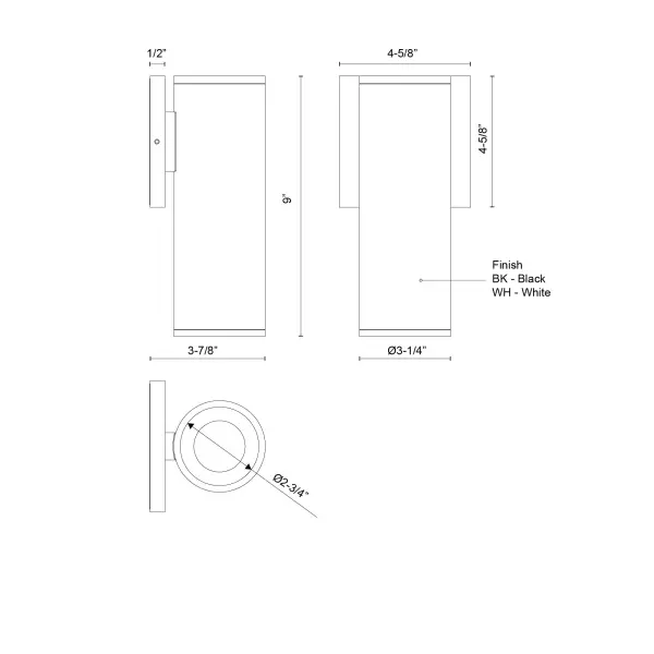 Lorna 9" Exterior Wall Sconce - Image 3