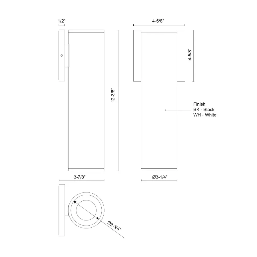 Lorna 12" Exterior Wall Sconce - Image 3