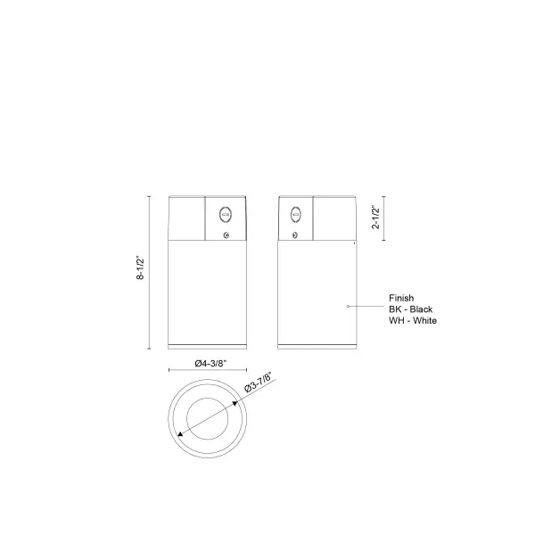 Lorna 8-Inch Concrete Cylinder Ceiling Mount - Image 6