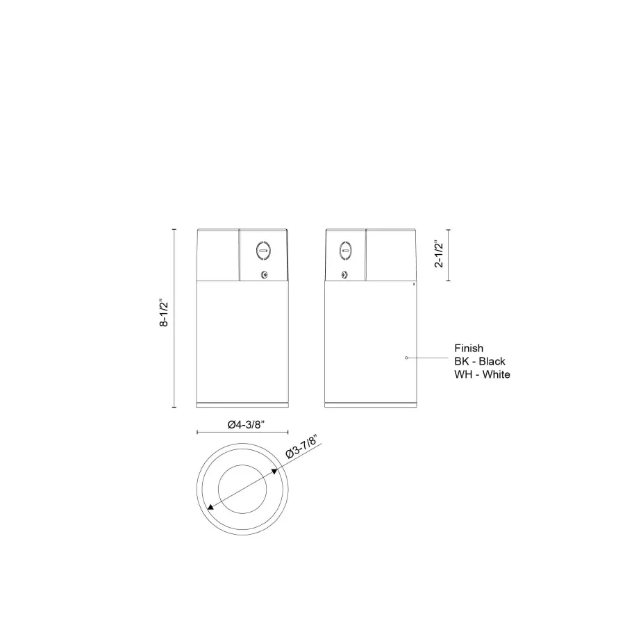 Lorna 8-Inch Concrete Cylinder Ceiling Mount - Image 6