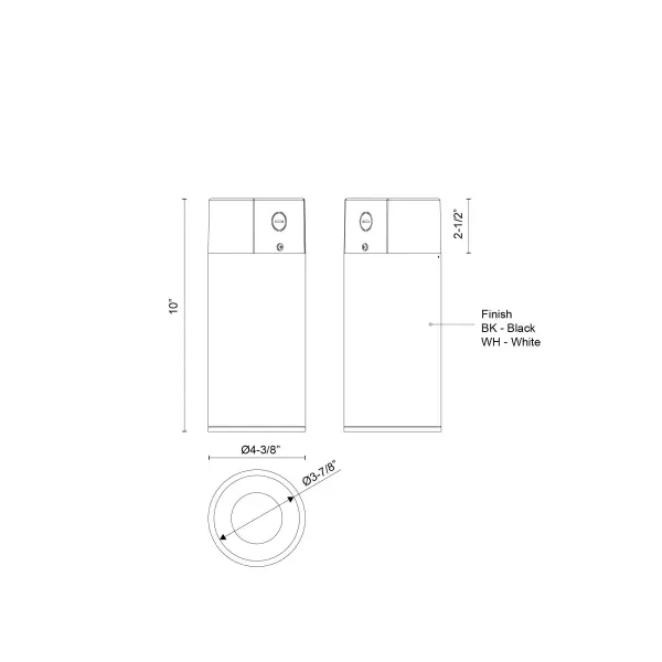 Lorna 10-Inch Concrete Cylinder Ceiling Mount - Image 3