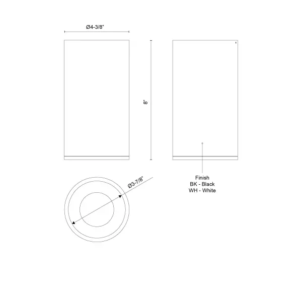 Lorna 8-Inch Flush Mount Cylinder - Image 6
