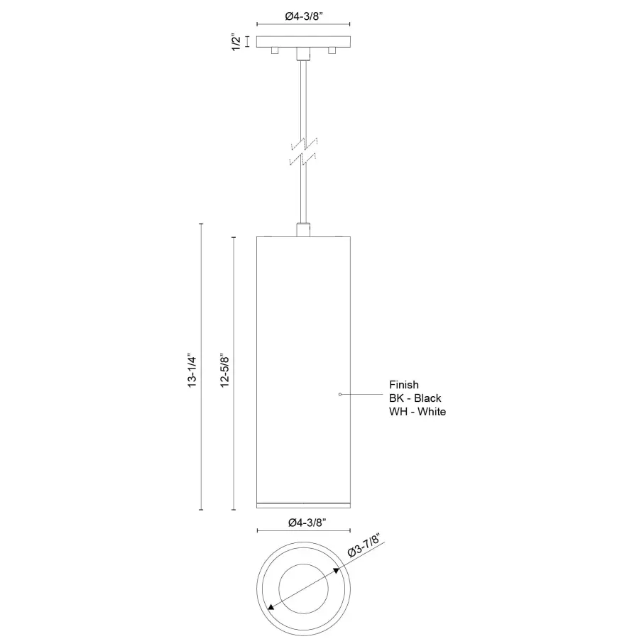 Lorna 13-Inch Cylinder Pendant - Image 6
