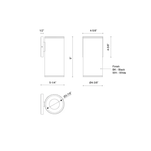 Lorna 9" Cylinder Wall Sconce - Image 5
