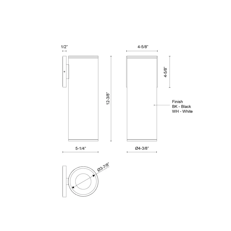 Lorna 12" Cylinder Wall Sconce - Image 6