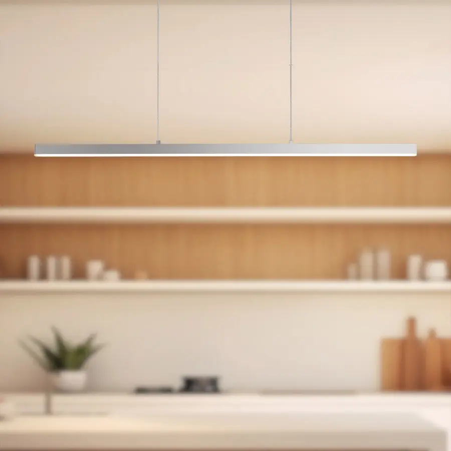 Vega 56-Inch Linear Pendant in Brushed Gold - Image 6