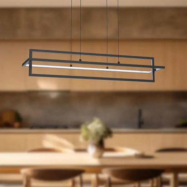 Mondrian 36-Inch Linear Pendant in Matte Black - Image 3