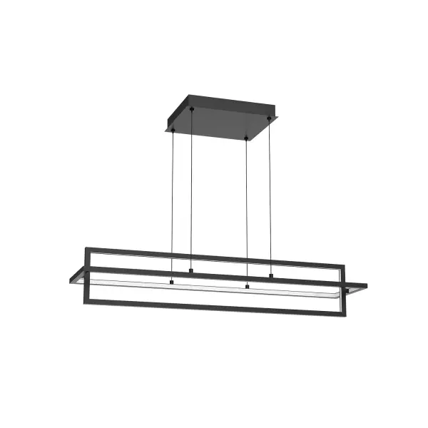 Mondrian 36-Inch Linear Pendant in Matte Black - Image 8