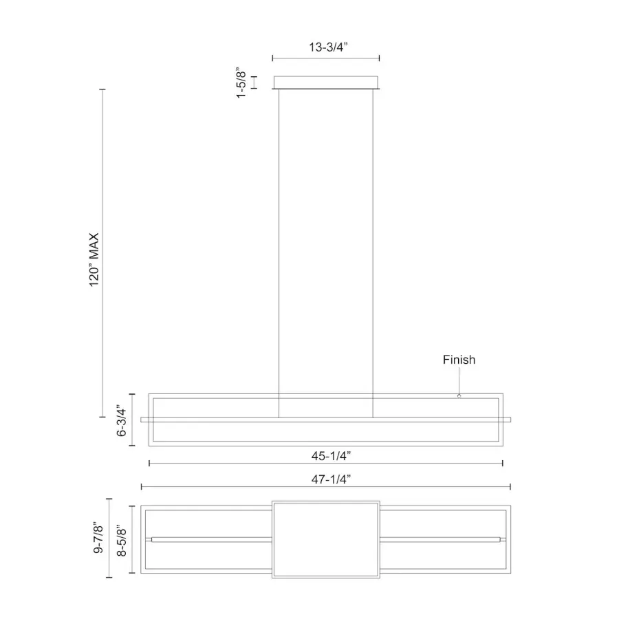 Mondrian 48" Linear Pendant - Image 5