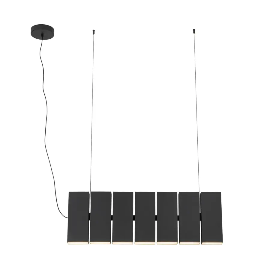 Domino 35-Inch Linear Pendant in Vintage Brass - Image 12