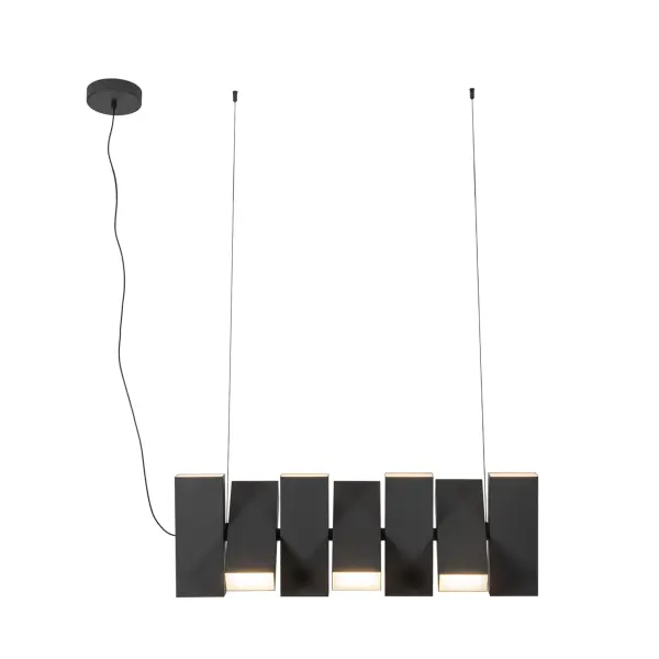 Domino 35-Inch Linear Pendant in Vintage Brass - Image 13