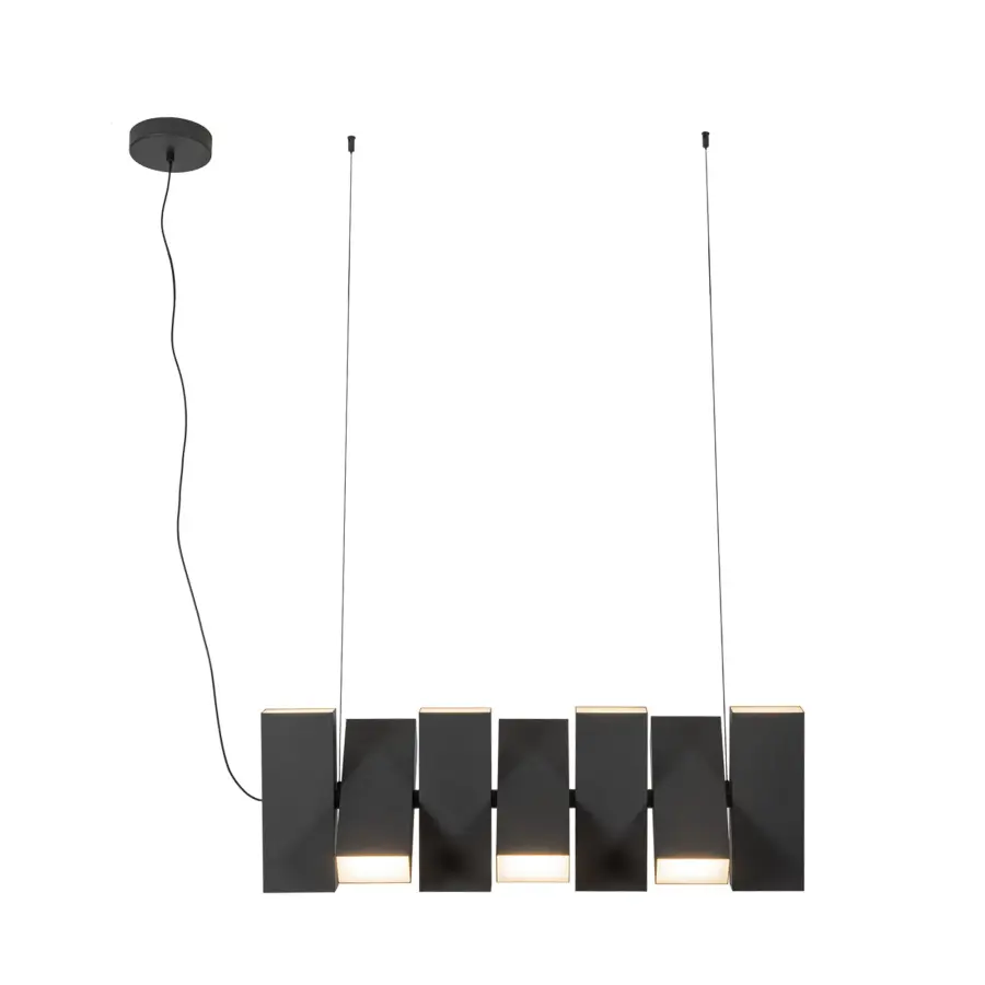 Domino 35-Inch Linear Pendant in Vintage Brass - Image 13