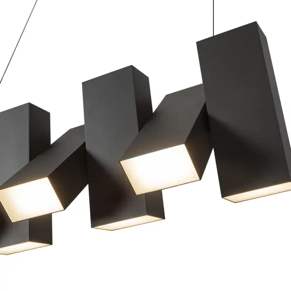 Domino 35-Inch Linear Pendant in Vintage Brass - Image 14