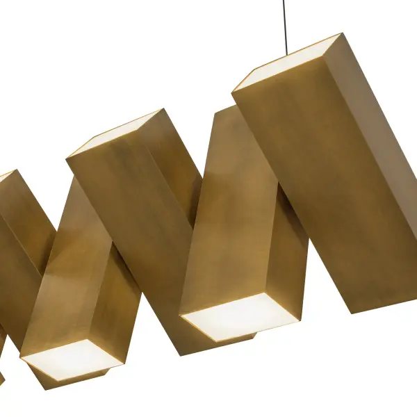 Domino 35-Inch Linear Pendant in Vintage Brass - Image 9