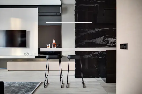 Vega Minor 48" Linear Pendant in Brushed Gold - Image 3