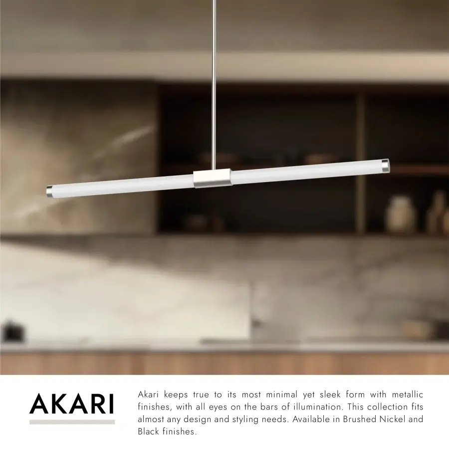Akari 37-Inch Linear Pendant in Matte Black - Image 15