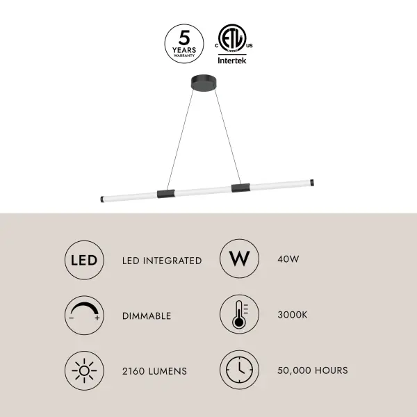 Akari 48-Inch Linear Pendant in Brushed Nickel - Image 12