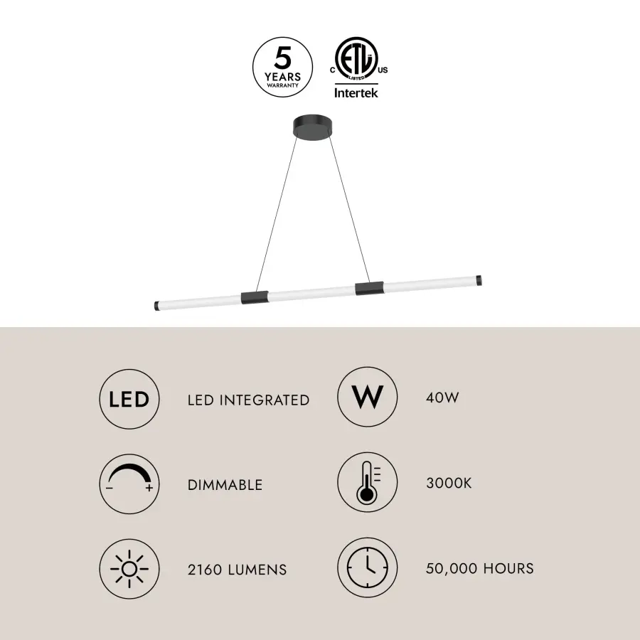 Akari 48-Inch Linear Pendant in Brushed Nickel - Image 12