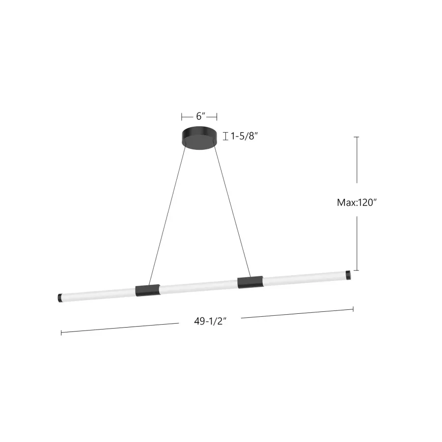 Akari 48-Inch Linear Pendant in Brushed Nickel - Image 9
