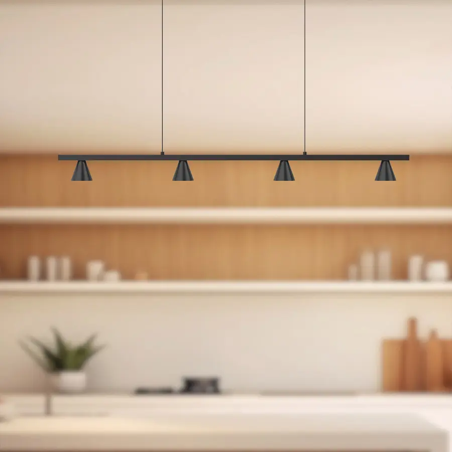 Dune 37-Inch Linear Pendant in Brushed Nickel - Image 4