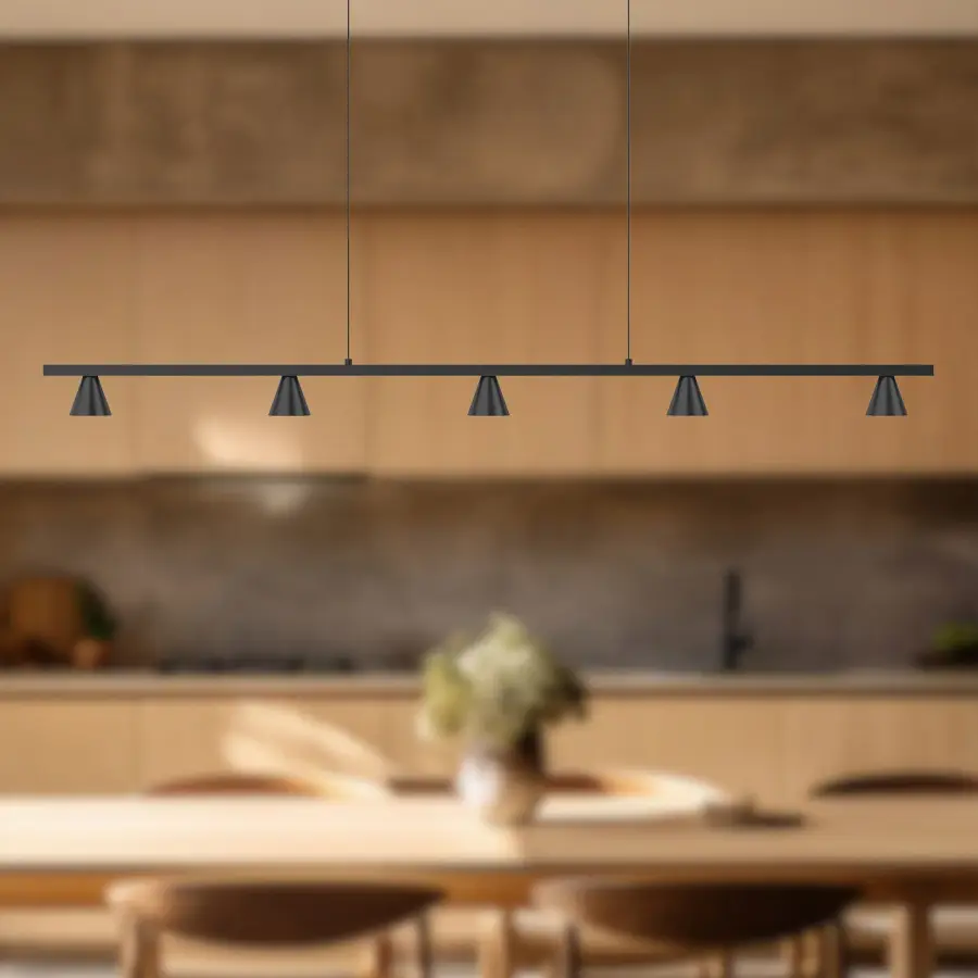 Dune 47-Inch Linear Pendant in Brushed Nickel - Image 5