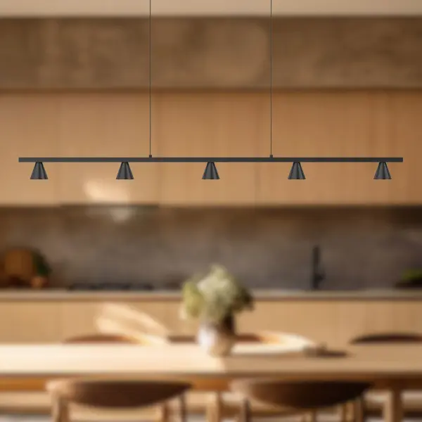 Dune 47-Inch Linear Pendant in Brushed Nickel - Image 6