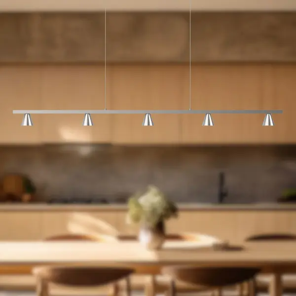 Dune 47-Inch Linear Pendant in Brushed Nickel - Image 7