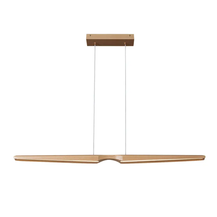 Dakota 47-Inch Linear Pendant in Beech Wood - Image 1