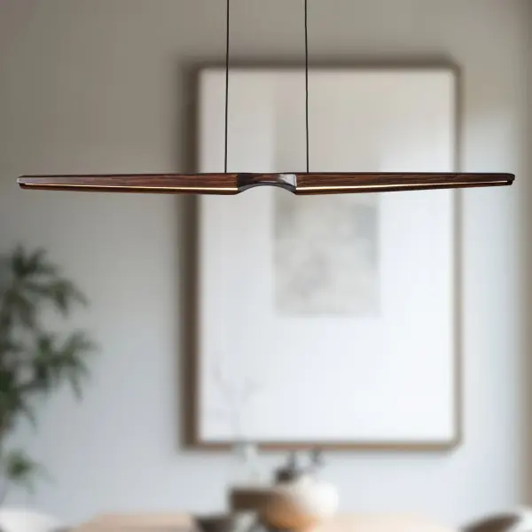 Dakota 47-Inch Linear Pendant in Beech Wood - Image 4