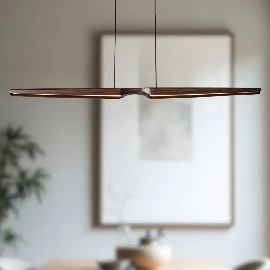Dakota 47-Inch Linear Pendant in Beech Wood - Image 4