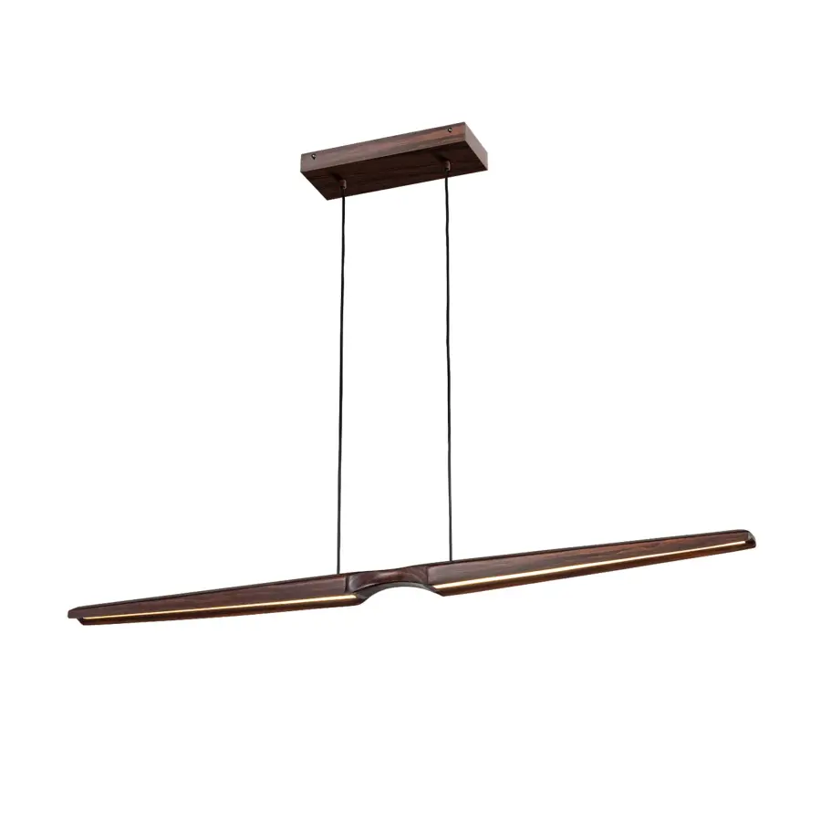 Dakota 47-Inch Linear Pendant in Beech Wood - Image 10