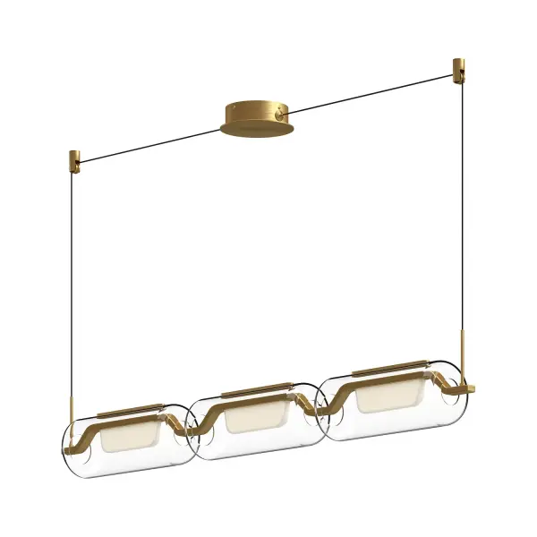 Hilo 43-Inch Linear Pendant in Brushed Gold - Image 5