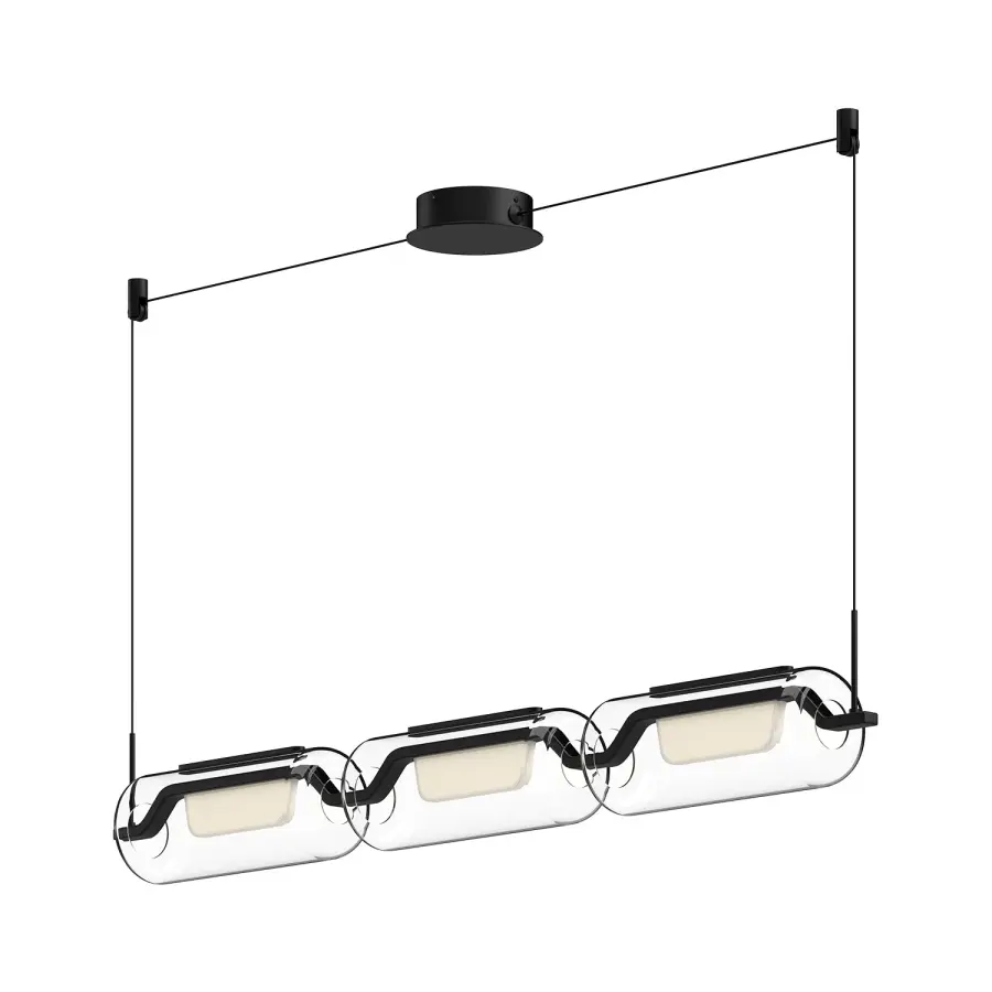 Hilo 43-Inch Linear Pendant in Matte Black - Image 6